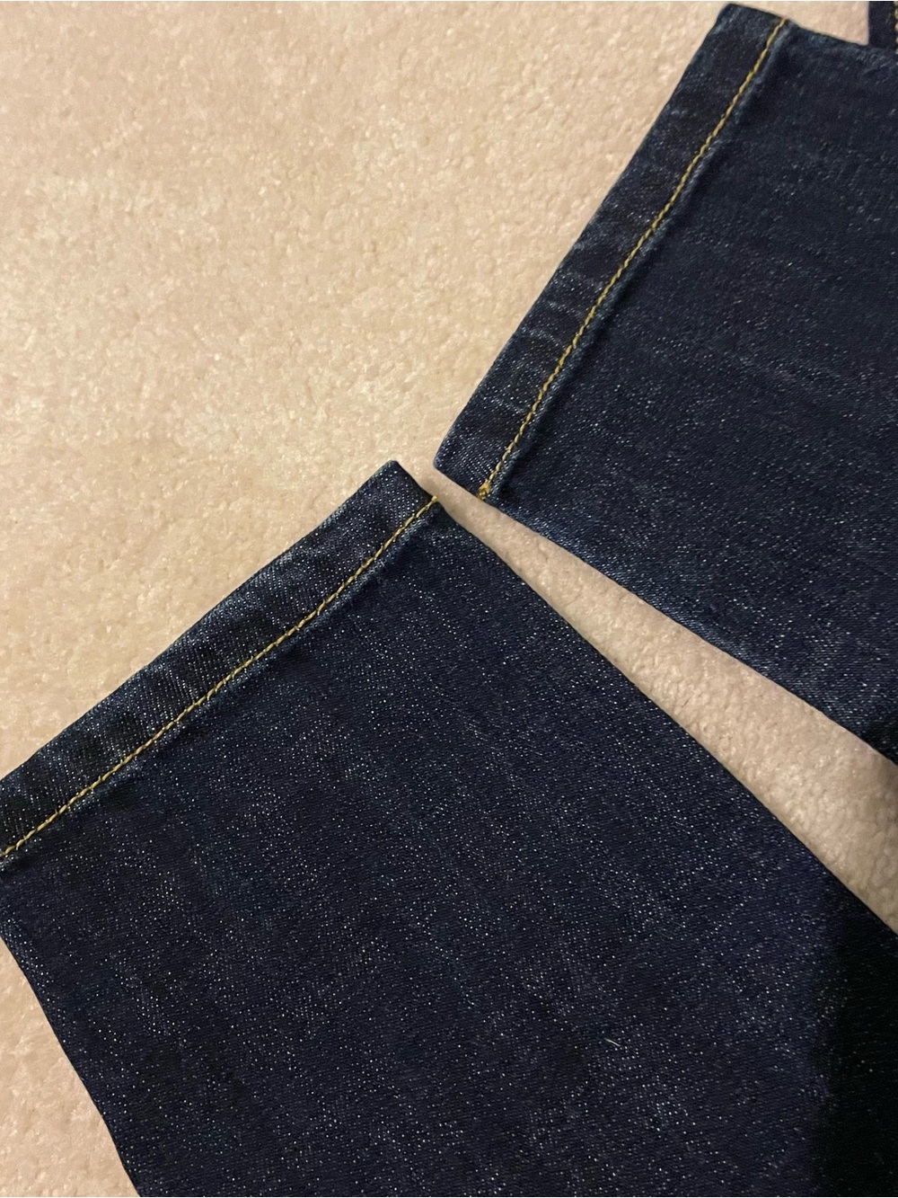 Cabi Women's Dark Wash Skinny Jeans with Red Stripe Waistband-2 NWOT - Picture 4 of 7